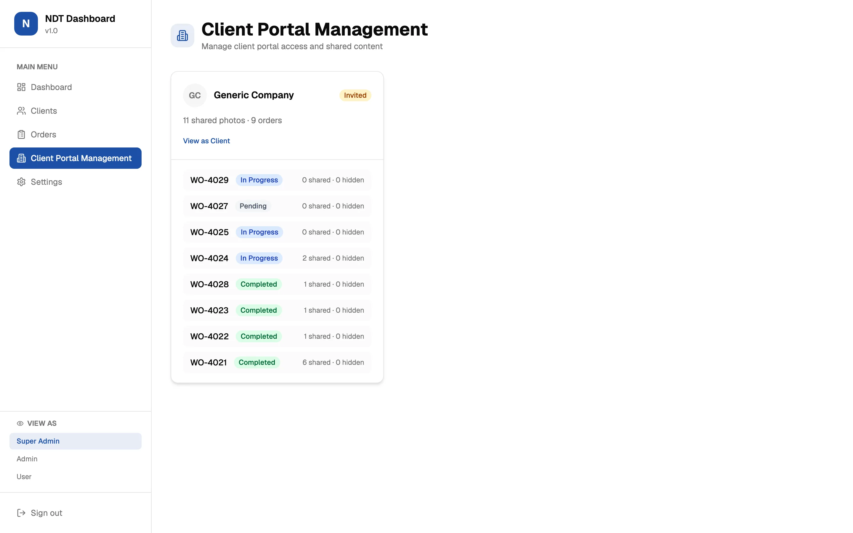Choosing exactly what the client sees before publishing.