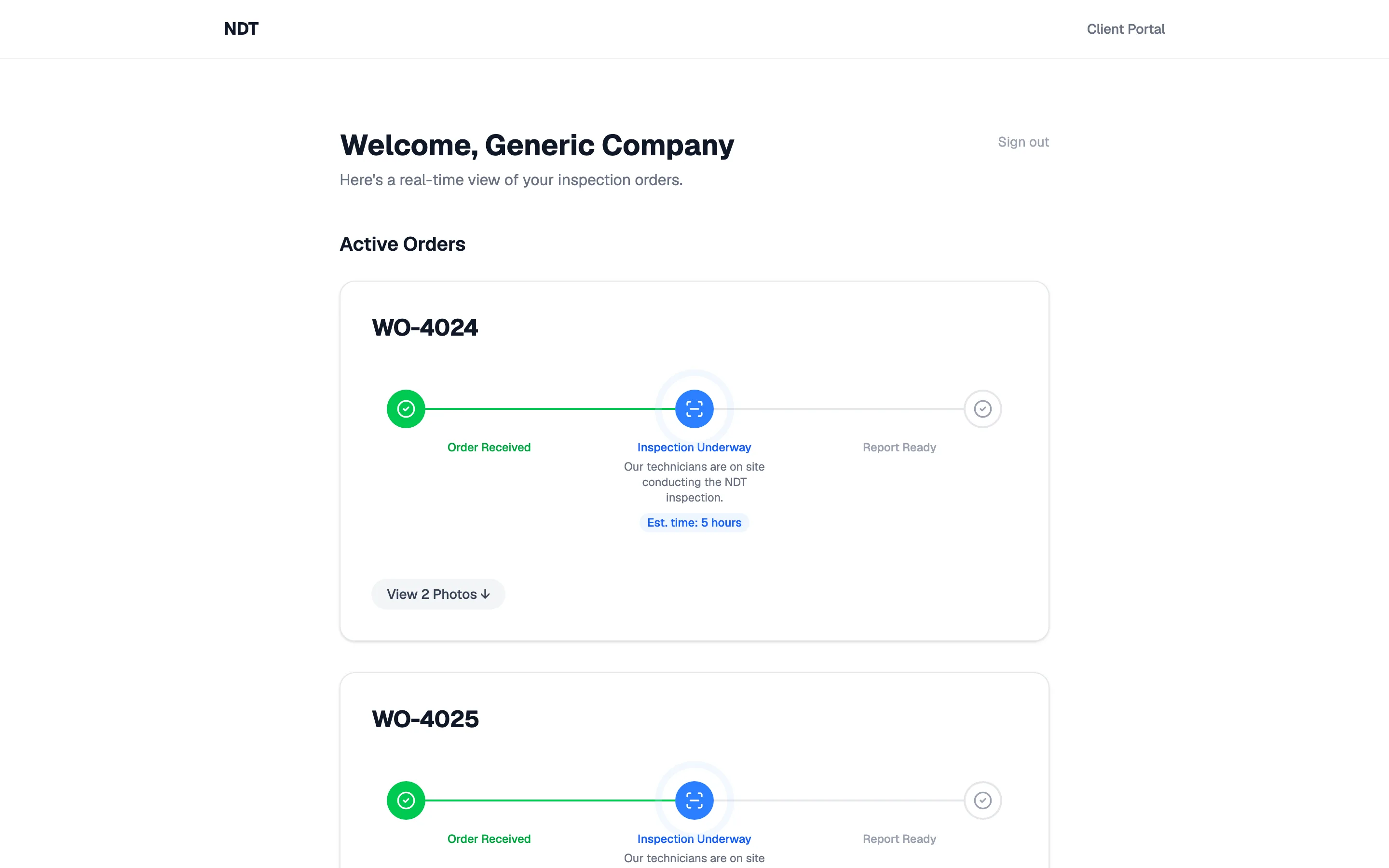 The client portal.